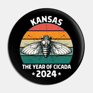 Retro cicada 2024 kansas cicada invasion Pin