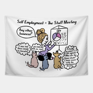 Self employment - staff meeting with chihuahuas Tapestry