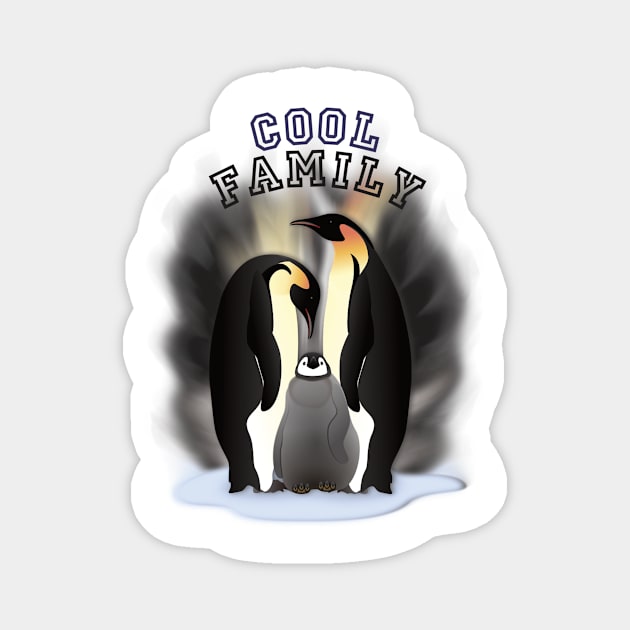 cool family - penguin Magnet by SpassmitShirts