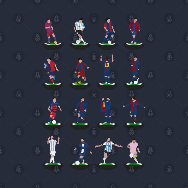 Lionel Messi Football Player by Footie Prints