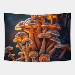 Mushroom Forest Calm Tranquil Nature Peaceful Season Outdoors Tapestry
