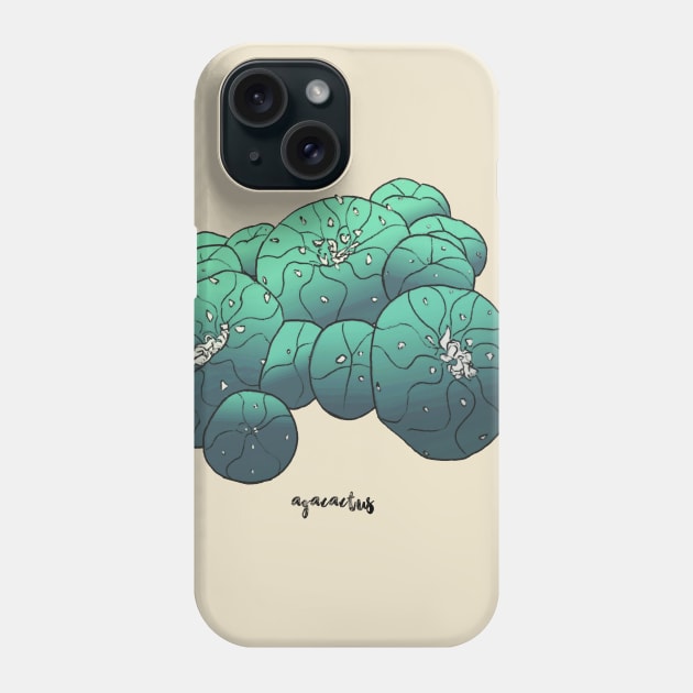 Lophophora Diffusa by Agacactus Phone Case by AgaCactus