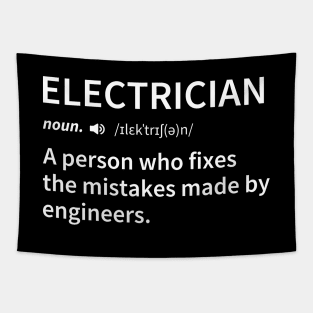 Electrician Definition Gift Tapestry