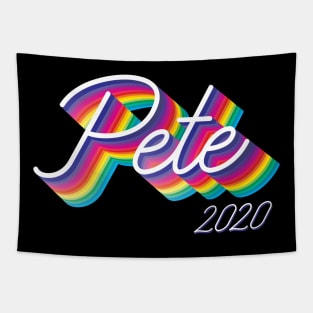 Mayor Pete Buttigieg in 2020, vintage rainbow tones! Pete for America in this presidential race. Tapestry