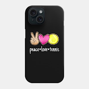 Peace Love Tennis Cute Design for men Women Teen Little Girl Phone Case