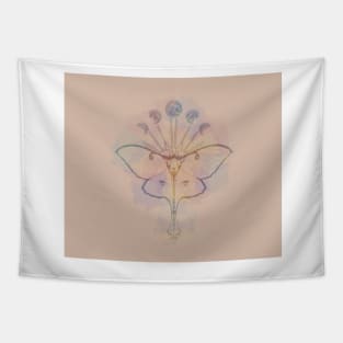 watercolor luna moth Tapestry