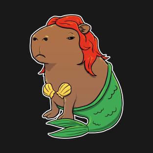 Capybara Mermaid Costume T-Shirt