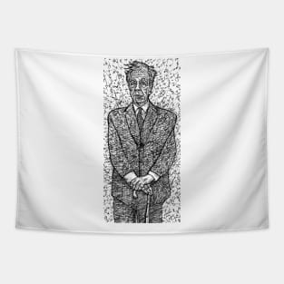 BORGES ink portrait .1 Tapestry