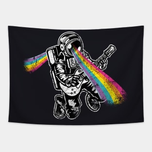 Space Astronaut Rainbow Tapestry