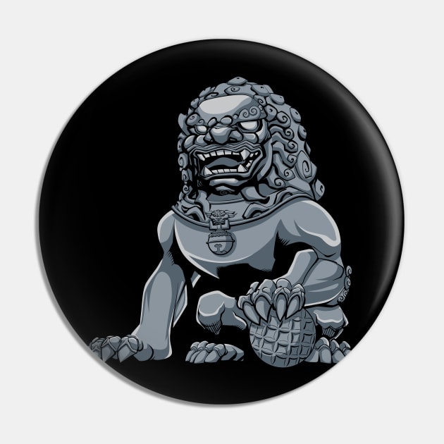 Chinese Lion Iron Pin by Malchev