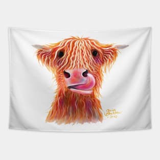 SCoTTiSH HiGHLaND CoW ' GaRLiC ' Tapestry