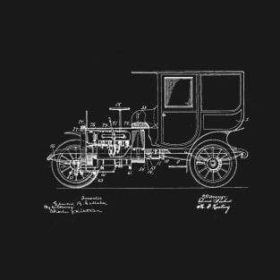 Motor Vehicle Car Vintage Patent Drawing T-Shirt