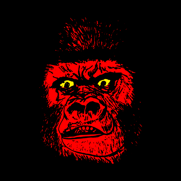 Scary Red Gorilla by MatchbookGraphics