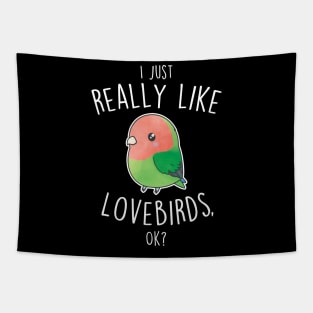 Really Like Peach-Faced Lovebird Parrot Tapestry