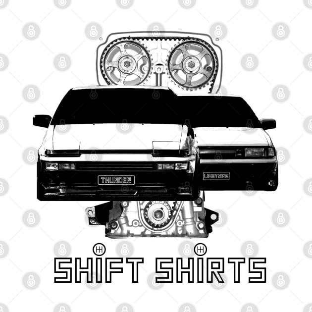 Shift Shirts Lightning and Thunder - AE86 Inspired by ShiftShirts