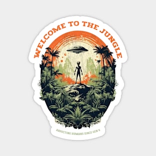 Retro Alien Abduction: Genesis 6 - Peru Jungle - Alien Jungle Watchers Magnet