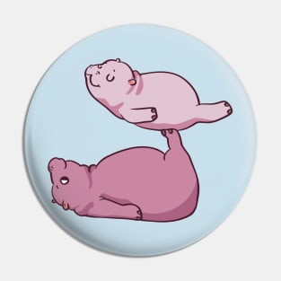 Acroyoga Baby Hippo Pin