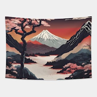 in the mountain of japan Tapestry