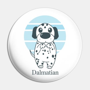 Cute Dogs illustrations - Dalmatian Pin