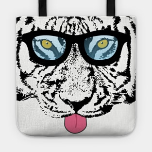 Tongue Out Tiger Tote