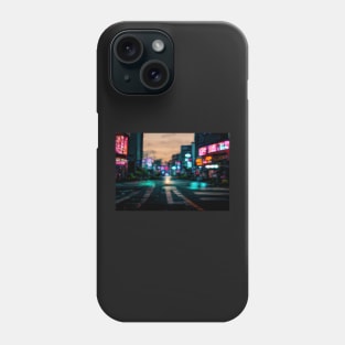 Tokyo City Street View With Neon signs / Tokyo, Japan Phone Case