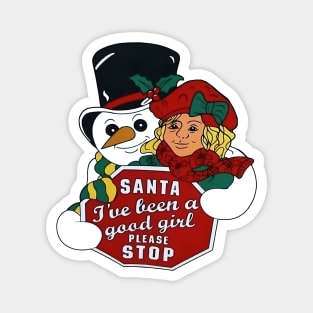 Snowman - Santa Please Stop Magnet