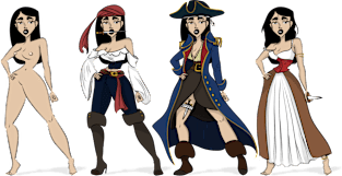 Pirate Girl1 Magnet