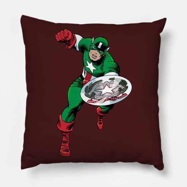 Capitano Italia Pillow by ThirteenthFloor