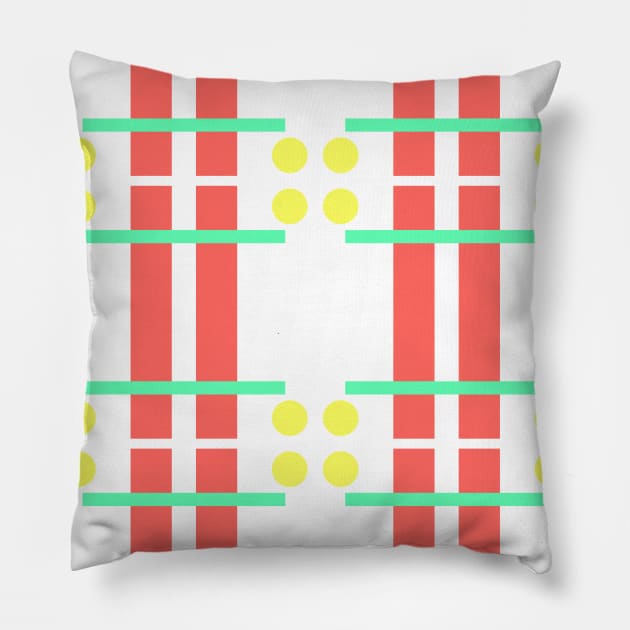 Pineapple Tetris Pillow by DebMorrison