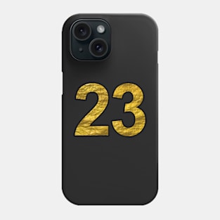 Gold number 23 Phone Case