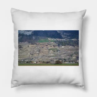 Swiss Landscape. Canton Valais. Pillow