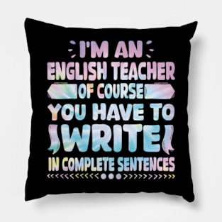 English Teacher Linguistics Grammar Professor Writer Editor Pillow