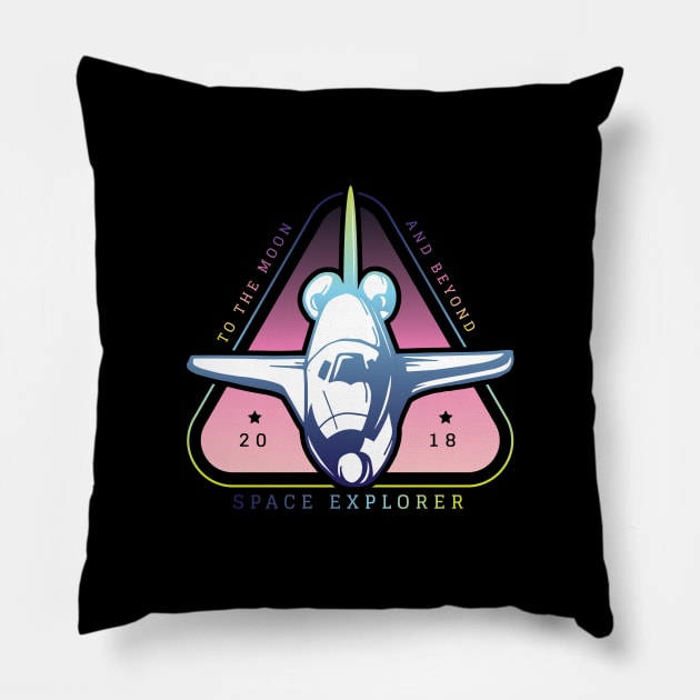 USA Space Explorer Agency Vintage Pillow by LR_Collections