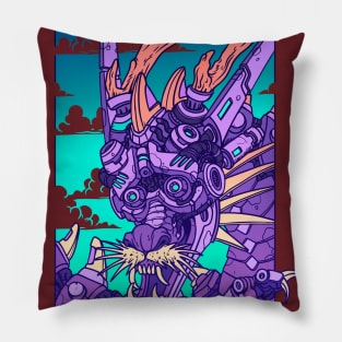 cyber  dragon Pillow