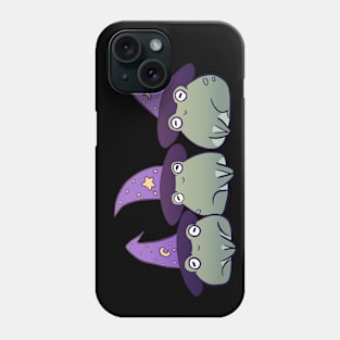 Cute wizard frogs illustration Phone Case