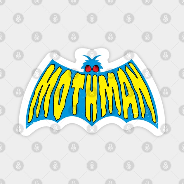 Mothman Wings Retro Logo Magnet by Wasabi Snake