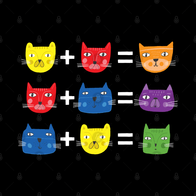 Cat Themed Color Theory for Art Teacher Artist by August Design