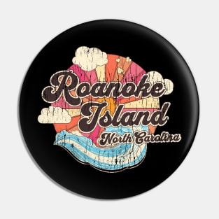 Roanoke Island, NC Summertime Vacationing Beachgoing Waves Pin