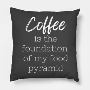 Coffee is the foundation of my food pyramid Pillow