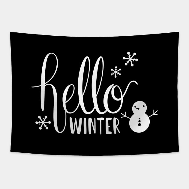 Hello Winter Tapestry by TheMoodyDecor