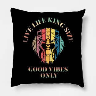 LIVE LIFE KING SIZE GOOD VIBEZS ONLY, LION KING Pillow