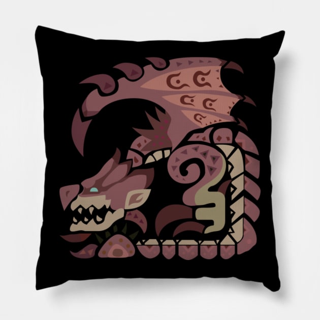 Pink Rathian Pillow by BlacIyc