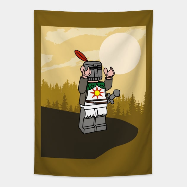 Solaire Bricks Tapestry by hya_bm