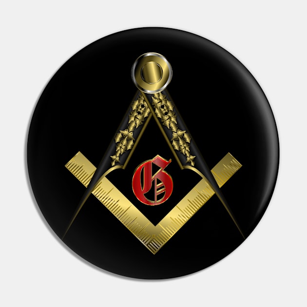 Masonic Square and Compass Pin by geodesyn