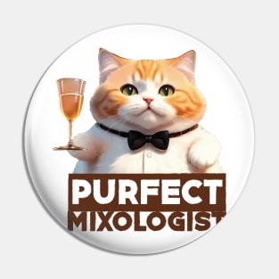 Just a Purrfect Mixologist Cat Pin