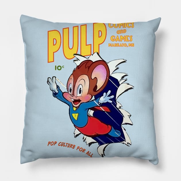 Pulp Super Mouse Pillow by PULP Comics and Games