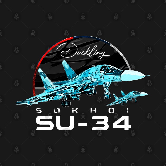 Sukhoi SU-34 Russian Fighterjet Bomber by aeroloversclothing