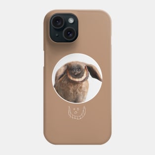 Rabbit Face / White Circle Design Phone Case