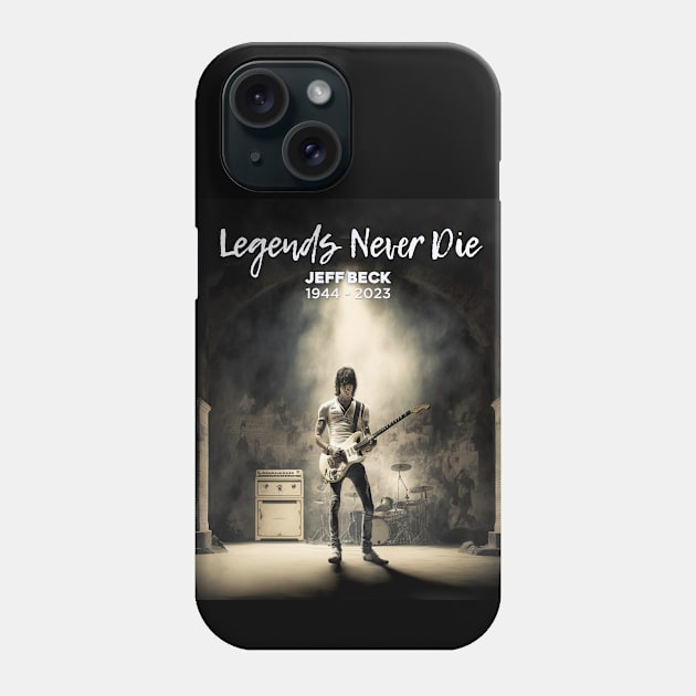 Jeff Beck No. 2: Legends Never Die , Rest In Peace 1944 - 2023 (RIP) Phone Case by Puff Sumo