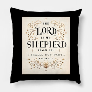 Psalm 23:1 The Lord Is My Shepherd Christian Pillow